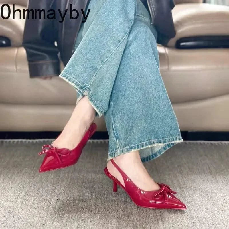 Shallow Butterfly-knot High Heel Women's Elegant Shoes | Sandals |  Wedding | Party Shoes | Summer