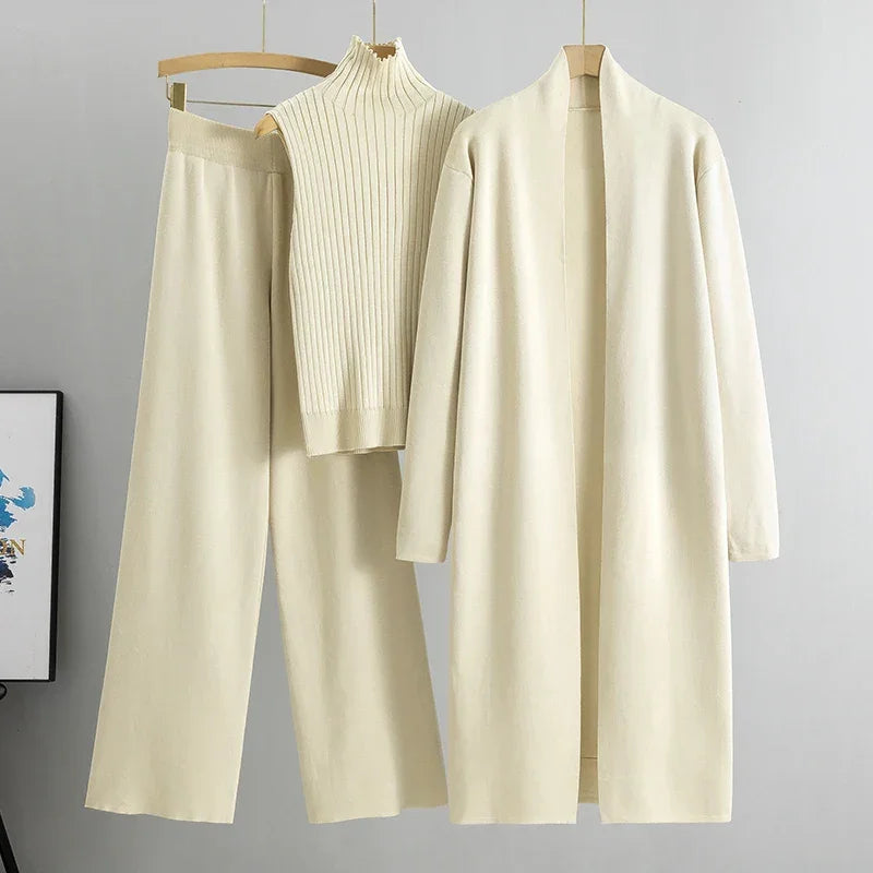 Sets Outifits New 3PCS Solid Tape Patch Tank Top &  Pants Set with Coat Fashion Casual Women Tracksuits Female