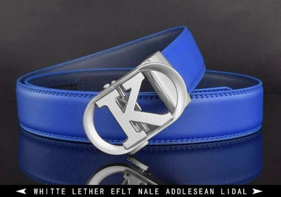 Men Fashion K Letter High quality Genuine Leather  Designer Belts | Male Waist Strap