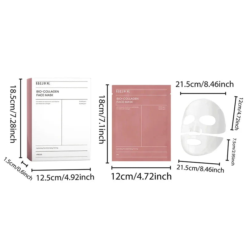 Bio Collagen Face Mask Shrink Pores Deep Hydrating Overnight Mask Moisturizing Refreshing Brightening Face Skin Care New