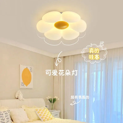 2023 New Living Room Light Romantic Warm Net Popular Cream Wind Flower Master Bedroom Lamp