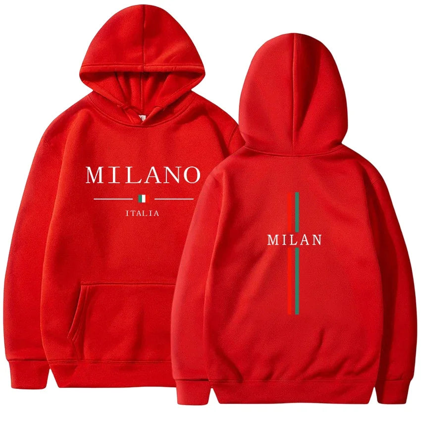Mens Womens Hoodies Sweatshirt Milan Printing Pullover Casual Jogging High Quality Mens Clothing Daily Tracksuit Y2k Tops 2025