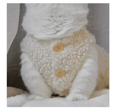 Cat Clothes Warm Lambhair Vest Soft Cozy Winter Warm Fleece Sweatshirt Puppy Kitten Jacket Coat Pet Sphynx Costume Sweater
