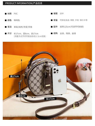 Elegant Handbag For Women In Genuine Leather, Crossbody And Shoulder Bag With Chic Detailing, By Famous Luxury Designer