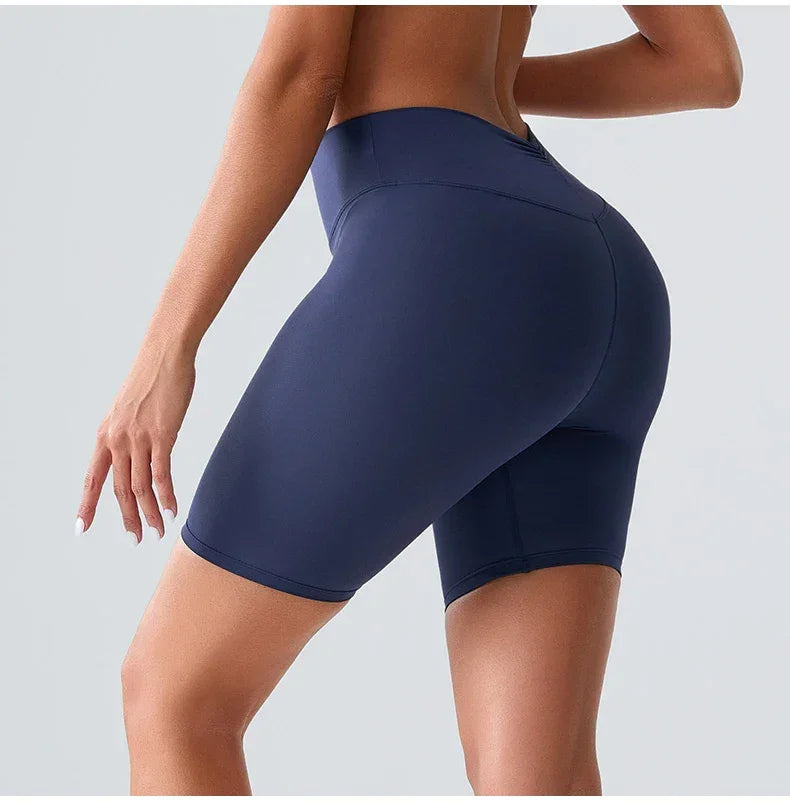 Women Sports Biker Shorts Women High Waist Yoga Shorts Cycling Shorts Push Up Fitness Leggings Tummy Control Yoga Slim Shorts
