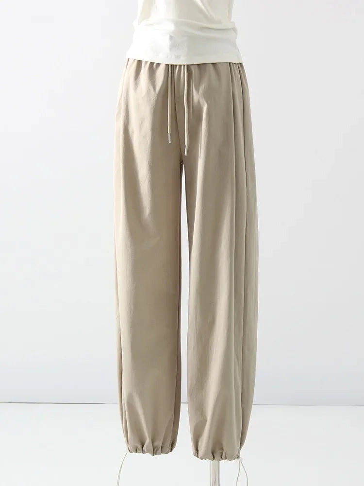 White Sweatpants For Women High Waist Loose Joggers Straight Trousers Female Black Spring Summer Casual Woman Long Pant Wide Leg