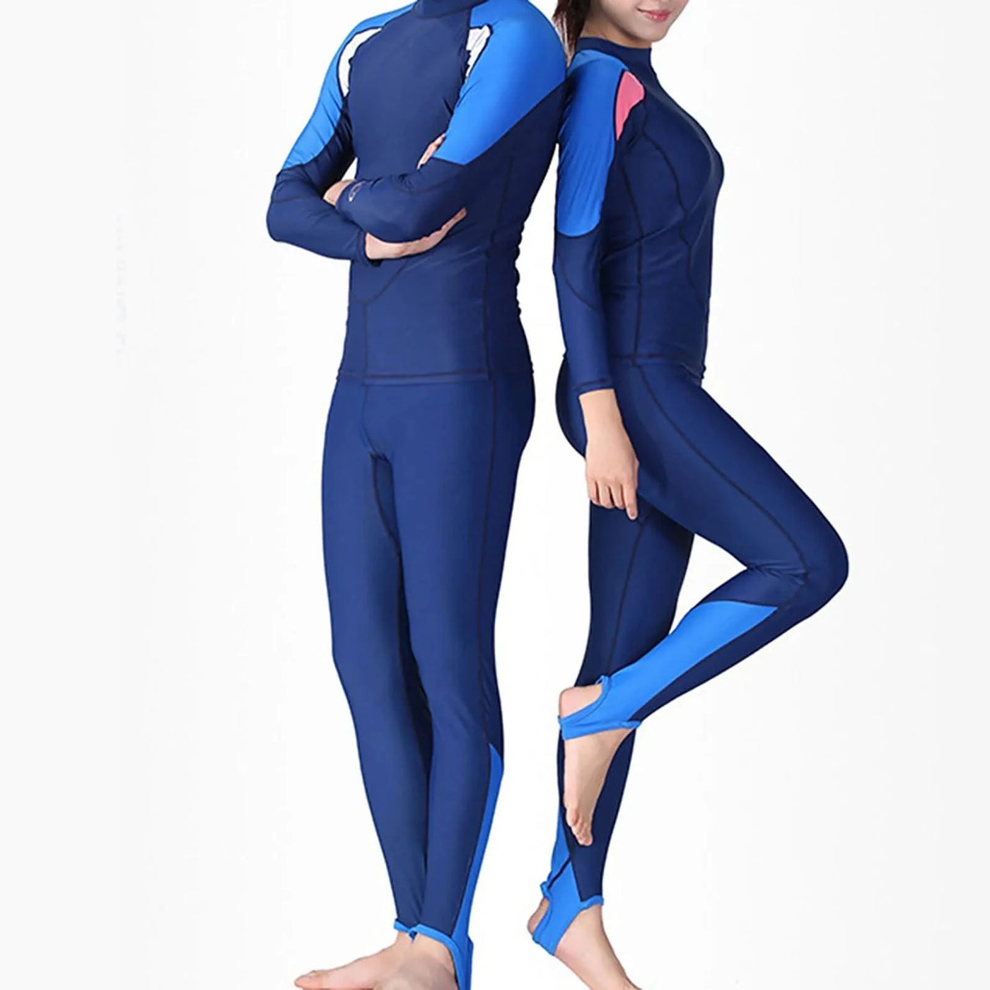 Professional Wetsuit Neoprene Blue For Men Women Long Sleeve Diving Suit One-piece Couple Wetsuit Surfing Snorkeling
