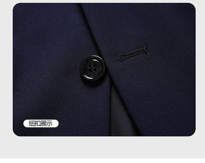 2025 Blazer New Men's Fashion Business Solid Color British Style Professional Work Groom Wedding Dress Best Man Blazer Jacket