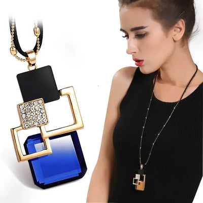 Long Necklaces & Pendants for Women Maxi Collier Femme Geometric Chain Fashion Necklace Statement Colar Accessories Jewelry 2024