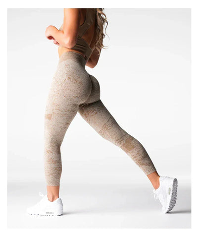 Women Yoga Leggings Hips Lifting Gym  Seamless Sport Pants High Waist Fitness Leggings Bubble Butt Workout Digital Seamless
