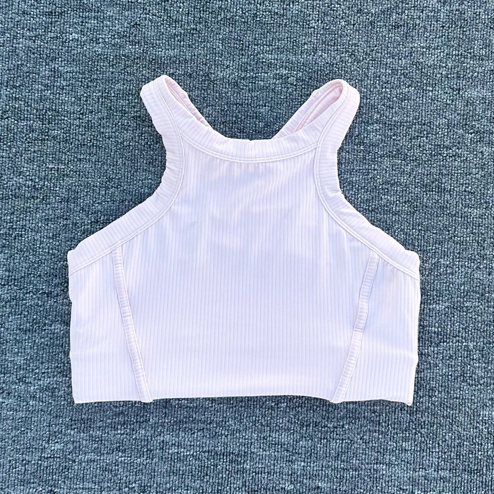 Women Breathable Sports Bra Fitness Top Women Seamless Yoga Bra High Strength Shock-Absorbing Sports Bra Gym Workout Top