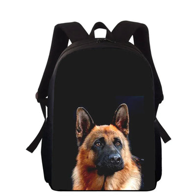 German Shepherd Dog 16" 3D Print Kids Backpack Primary School Bags for Boys Girls Back Pack Students School Book Bags