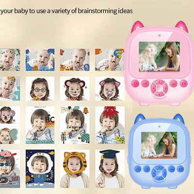 Children Digital Camera Instant Print Toys For Kids Thermal Print Camera HD 1080P Instant Photo Printing Camera Video Toys Gift