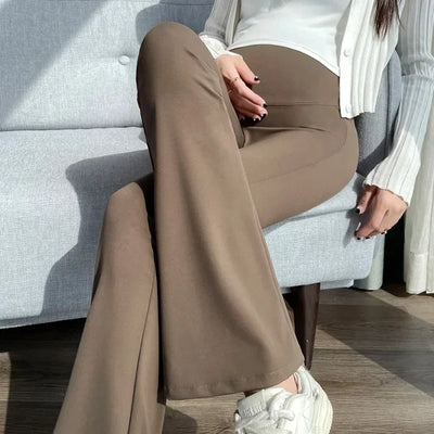 Maternity Leggings for Pregnant Women Yoga Flared High-waisted Trousers Pregnancy Clothes