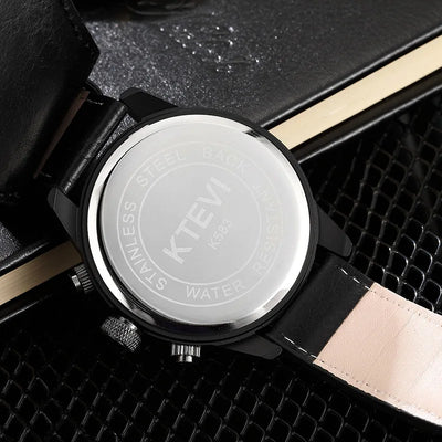 Original Men's Watches High-End Luxury Man Watch Leather Strap Date Business Quartz Watch Big Dial Military Tactical Wristwatch