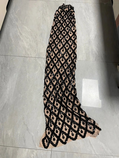 Women Sexy Stage Shining Rhinestone Sequins Dress Evening Prom Birthday Dress Transparent Performance Singer Club Host Dress