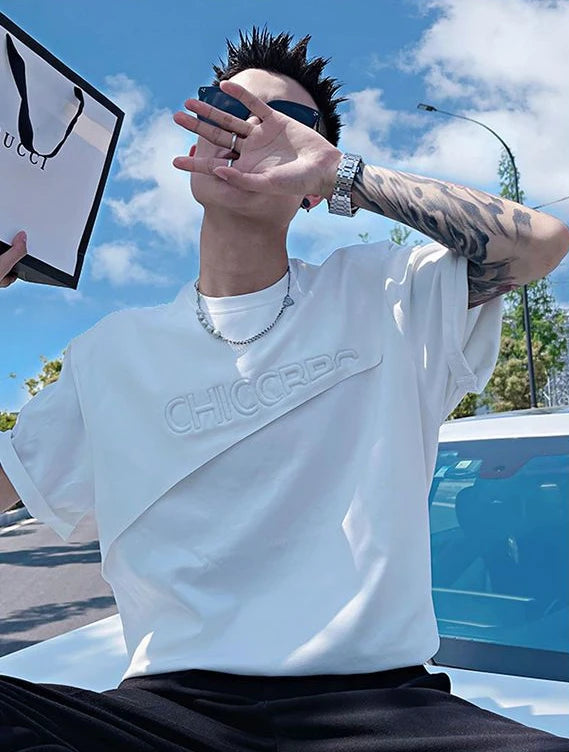 Top T Shirt for Men Man Tee Shirts Green Plain Slim Fit Clothing Streetwear Alphabet Rock Ordinary Katoen Hip Hop Cheap New In S