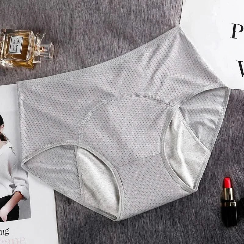 Women Physiological Panties Period Menstrual Underwear Leak Proof with Breathable Hole Lingerie Plus Size L-6XL
