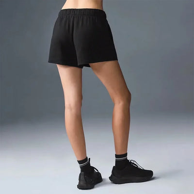 Women Sweatshirt  Accolade 1/4 Zip Pullover Yoga Leisure Top Stand Up Collar Coat Hoodie Fitness Loose Wide Leg Shorts Sport Set