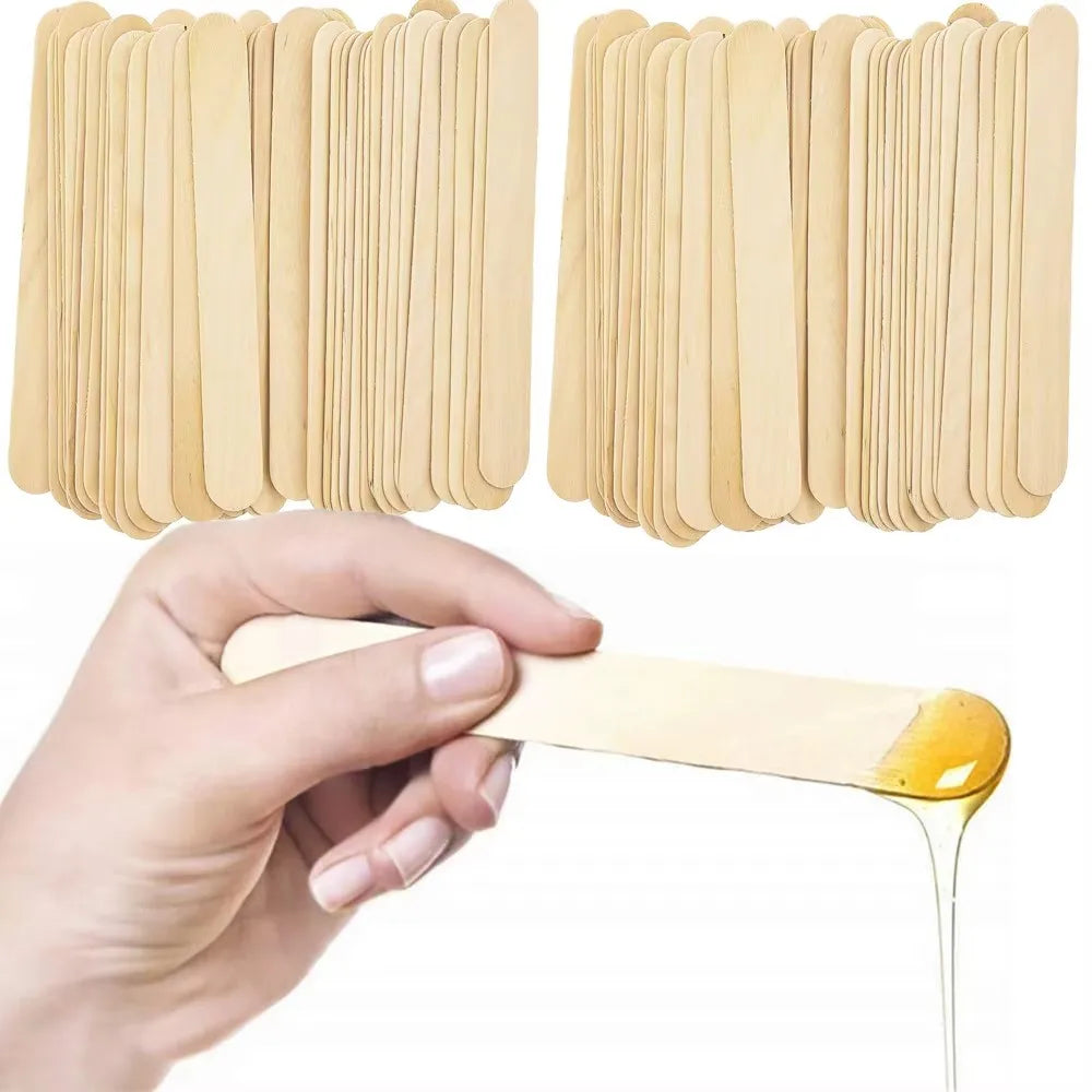 50pcs/100pcs  Woman Wooden Body Hair Removal Sticks Wax Waxing Disposable Sticks Beauty Toiletry Kits Wood Spatula