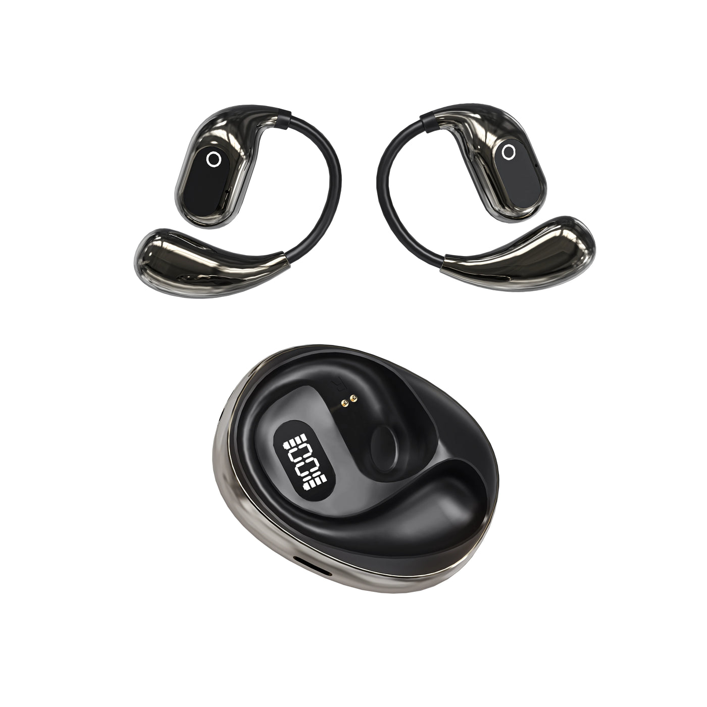 Wireless Earbuds, New 50H Bluetooth 5.4 Headphones Sport, HiFi Stereo Sound Wireless Earphones with Earhooks, IP7 Waterproof Ear