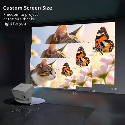 Portable Projector 900ANSI Android11 4K Native 1080P Wifi6 Auto Keystone Allwinner H713 Electronic Focus BT 5.2 360° Home Cinema