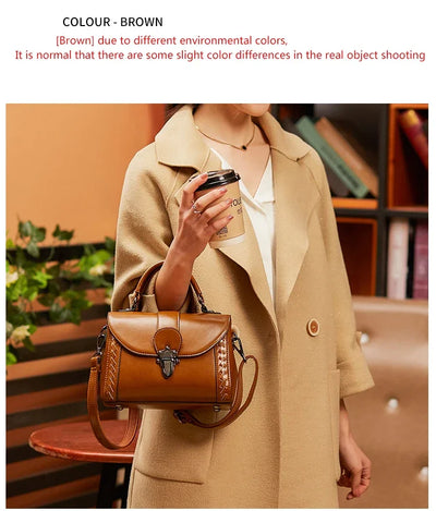 Women's Handbag Genuine Leather Hand Purses Luxury Fashion Female Shoulder The Tote Bag Designer With Top Handle Crossbody Bags