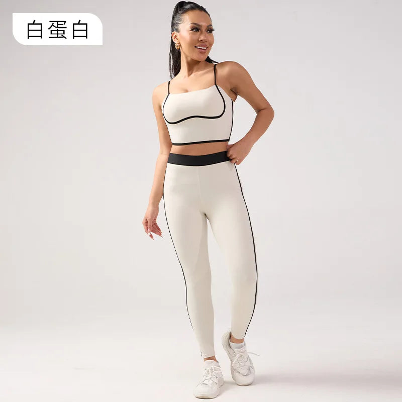European and American New Nude Breathable Back Sports Bra for Women Shock Resistant Gathering Shaping Fitness Fashion Yoga Bra