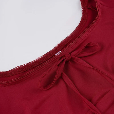 Fashion Solid Simple Sweet Women T-Shirts Short Sleeves Slim Square Neck Chic Bow Causal Basic Blouses