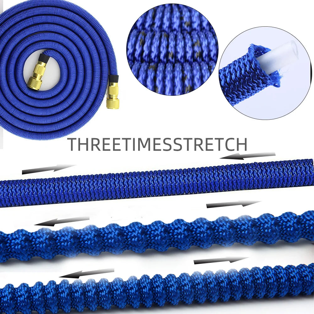 Garden Expandable Watering Hose Flexible Magic Hose High Pressure Car Washer Hose Retractable Water Gun Cleaning Pipe Irrigation
