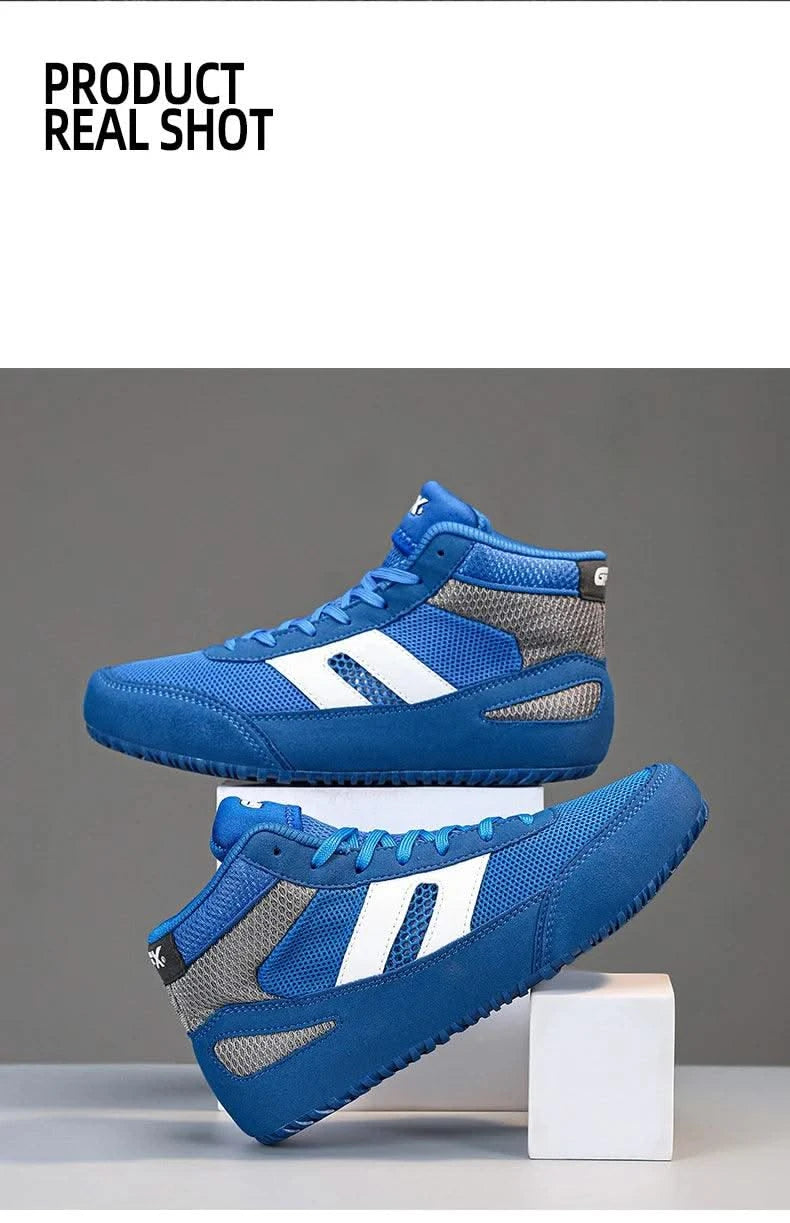 New Wrestling Shoe Fighting Boxing Wrestling Rubber Outsole Breathable Wear-resistant Shoes for Child Women Men Size 29-44