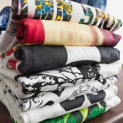 T-shirts for Men Personalized T-Thrashers Y2k Clothing High Quality Summer Tops Vintage Streetwear Short Sleeve Tee White