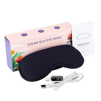 Electric Heating Eye Mask for Sleeping Far Infrared Hot Compress Vibration Eye Massager Warm Therapy Sleep Mask Relieve Dry Eyes