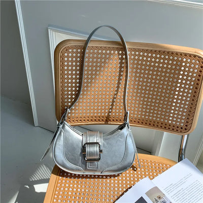 Fashion Handbags For Women Half-moon Leather Hasp lady Shoulder Crossbody Bag Luxury Designer Ladies Underarm Bags Hobo coffee