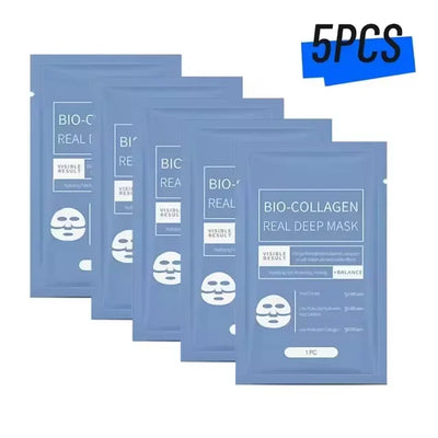 Bio-Collagen Face Mask Deep Moisturizing Overnight Mask Collagen Protein Hydrogel Soft Gel Mask Brightening Firming Skin Care