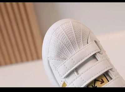 Children's Sports Shoes Spring and Fall Four Seasons Models Boys and Girls Casual Board Shoes Shell Head Small White Shoes