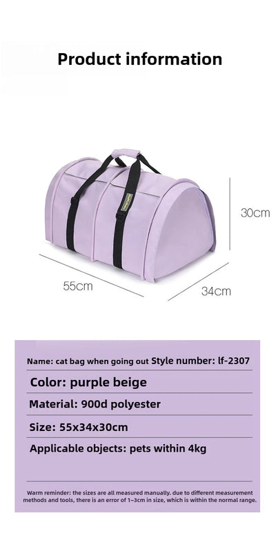 Pet Crossbody Bags Strong Bearing Capacity Breathable and Wear-resistant Cats Bag Carriers Large Space Portable Pet Products