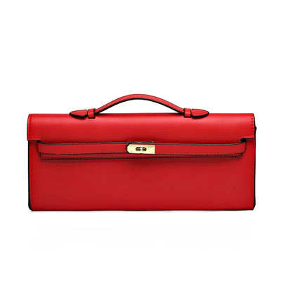 Elegant Classic Leather Handbag For Ladies - With Inner Compartments High Quality By Famous Designer Brand