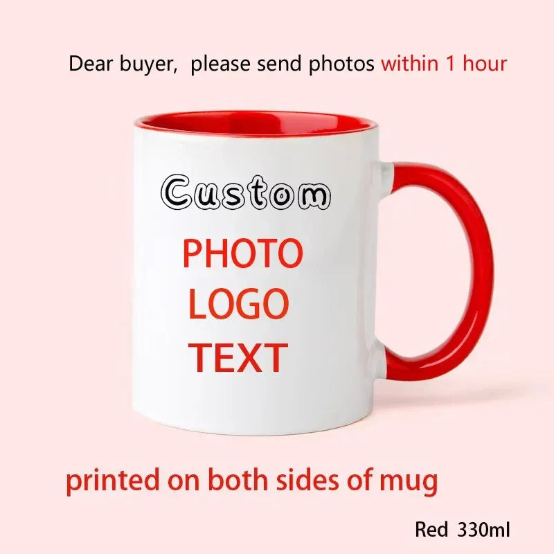 Personalised Coffee Mugs, Tea Cups, Mothers day, Wedding Gift 9 COLOURS
