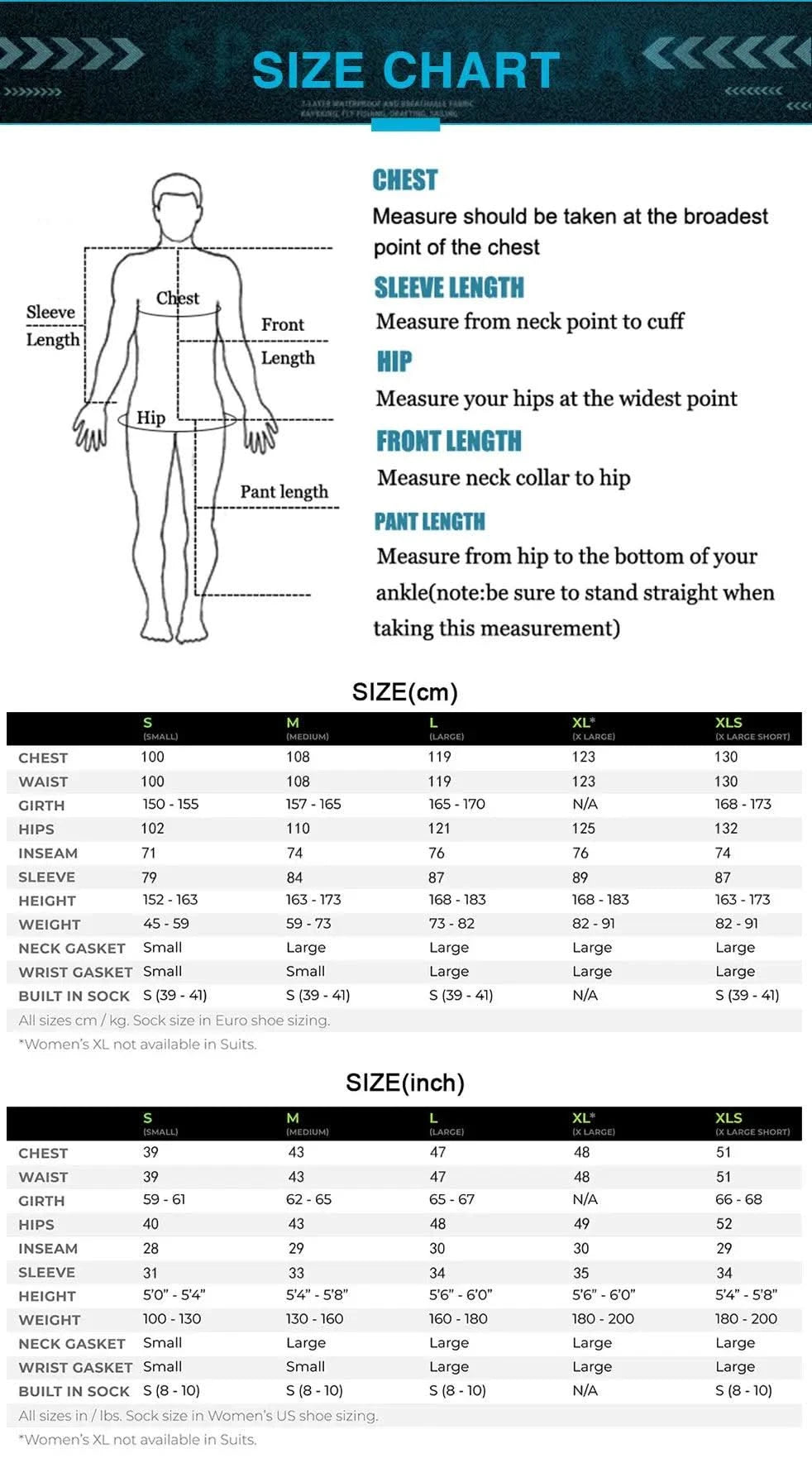 Drysuit Women's Outdoor Water Sports Equipment Rubber Neck Cover Rubber Sleeve Cover Airtight Zipper Waterproof