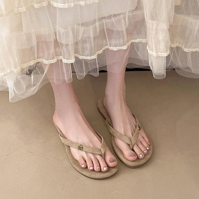 Luxury Designer Woman Flat Slippers Woven with Comfortable Women's Shoes Casual Bottom Slippers 2025 New Summer Women Sandals