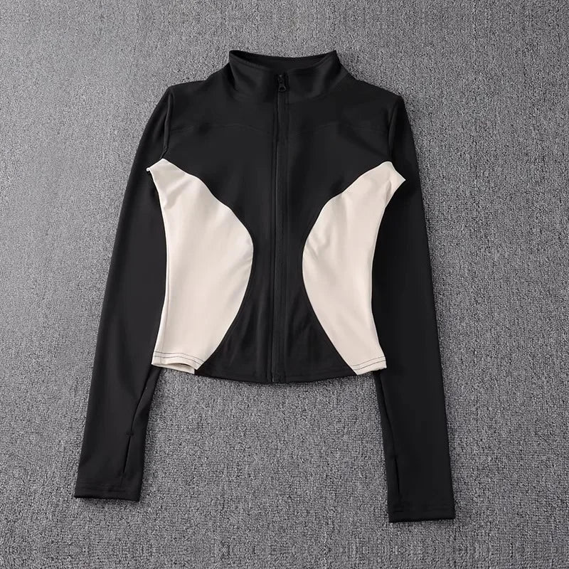 2024 long-sleeved sports sweater gym tops fitness sports jacket new women yoga jackets