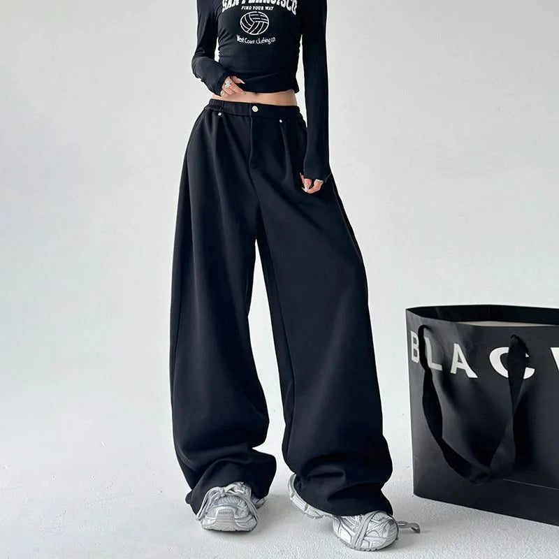Wide Leg Pants Women's Autumn and Winter New Loose Sports Casual Pants