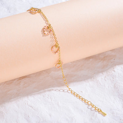 Heart Charms Bracelet for Kids Girls Baby Toddler Small Child Chic Sweetness Lovely Gift