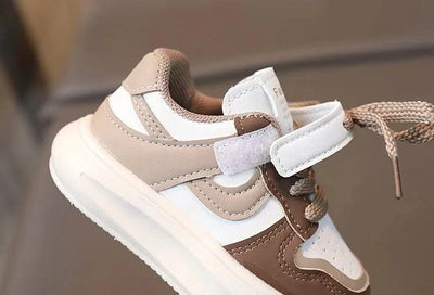 Children's Sports Shoes Girls 2025 Spring Autumn New Leather Shoes PU Leisure Soft Soled Boys Sneakers Baby Girl Casual Shoes