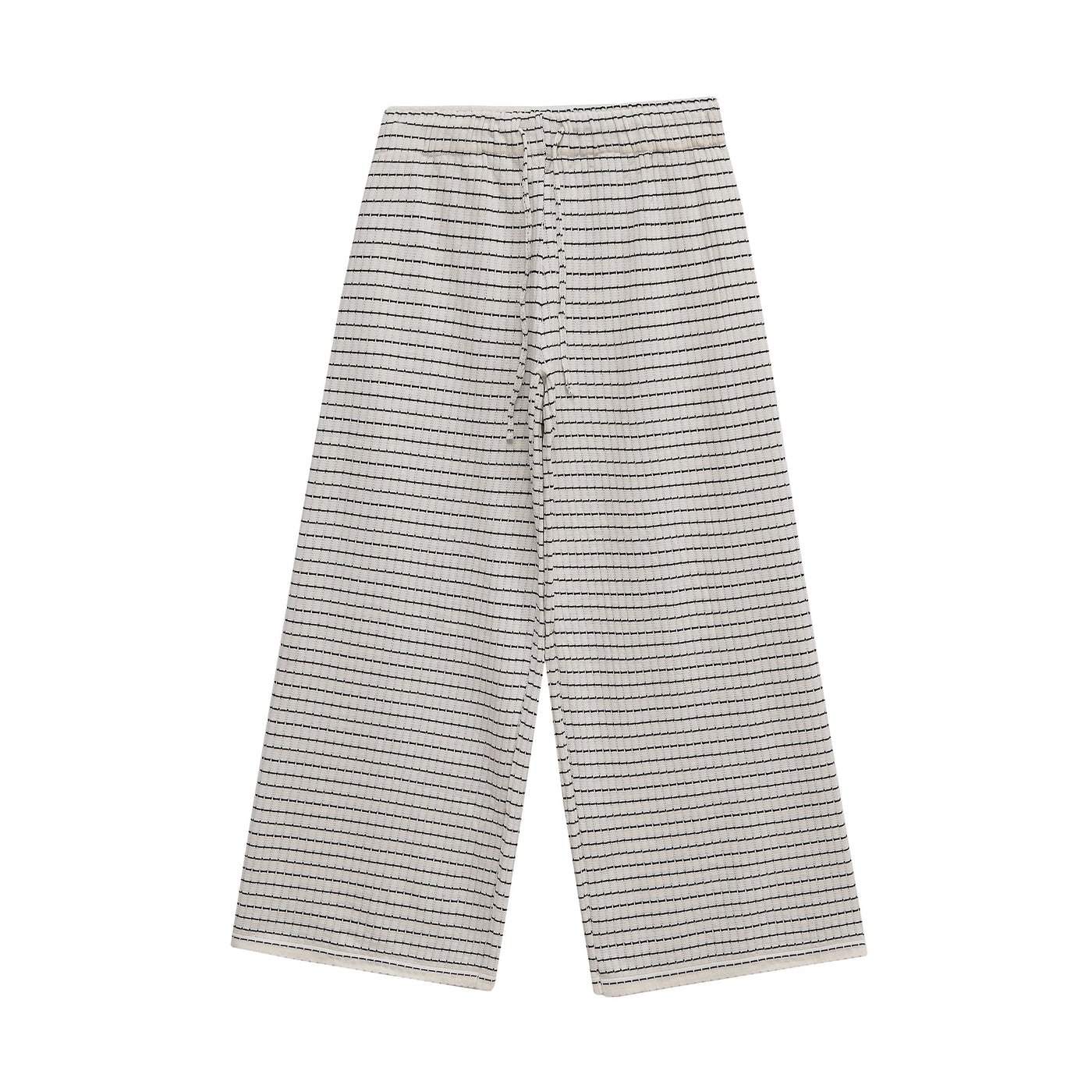 Women's clothing 2025 summer new product fashion European and American style textured striped knitted trousers