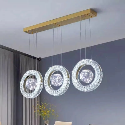 Modern Home DecorLED Lights Crystal Pendant Lamps Room Chandeliers Dining Table Pendant Lights Indoor Lighting Dimmable Light