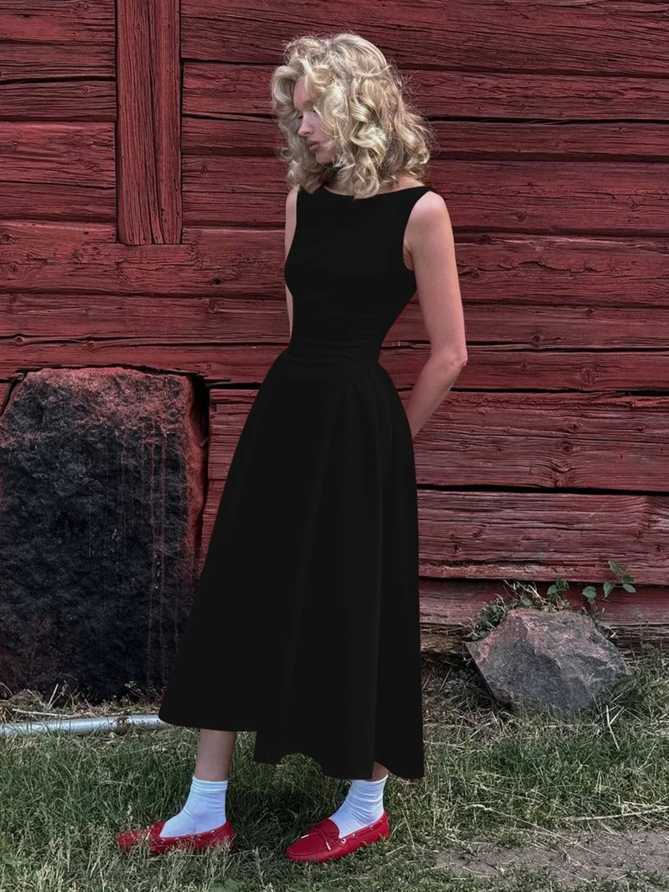 Dulzura Sexy Elegant Midi Dress Backless Solid Ruched Women Luxury Dresses Lady Evening Party Birthday Club Summer Y2K Clothes