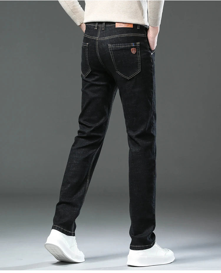 New Men Classic Jeans Jean Homme Pantalones Hombre Men Mannen Soft Black Biker Masculino Denim Overalls Mens Pants Size 30-40