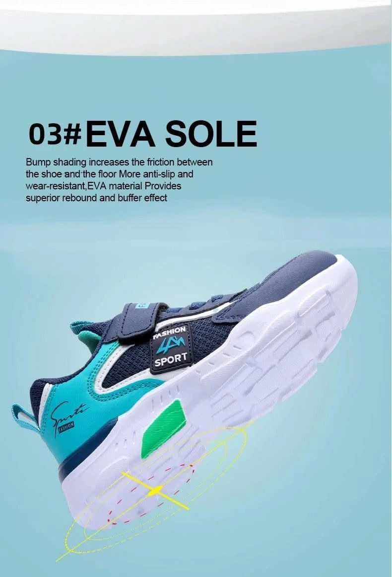 Children Casual Sports Shoes for Boys Breathable Summer Kids Hook&Loop Students Girls School Running Kids' Outdoor Sneakers